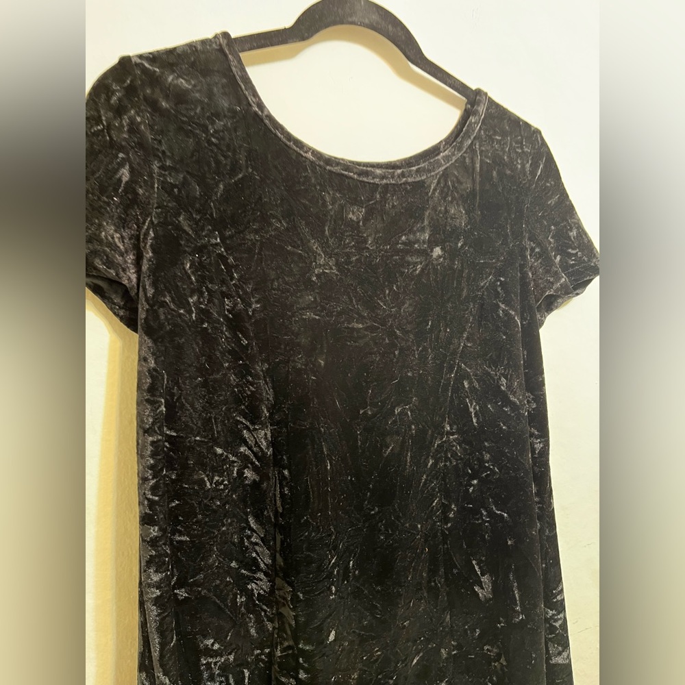 Crushed velvet mini dress